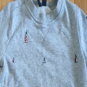 Janie and Jack Gray Ribbed Sweatshirt